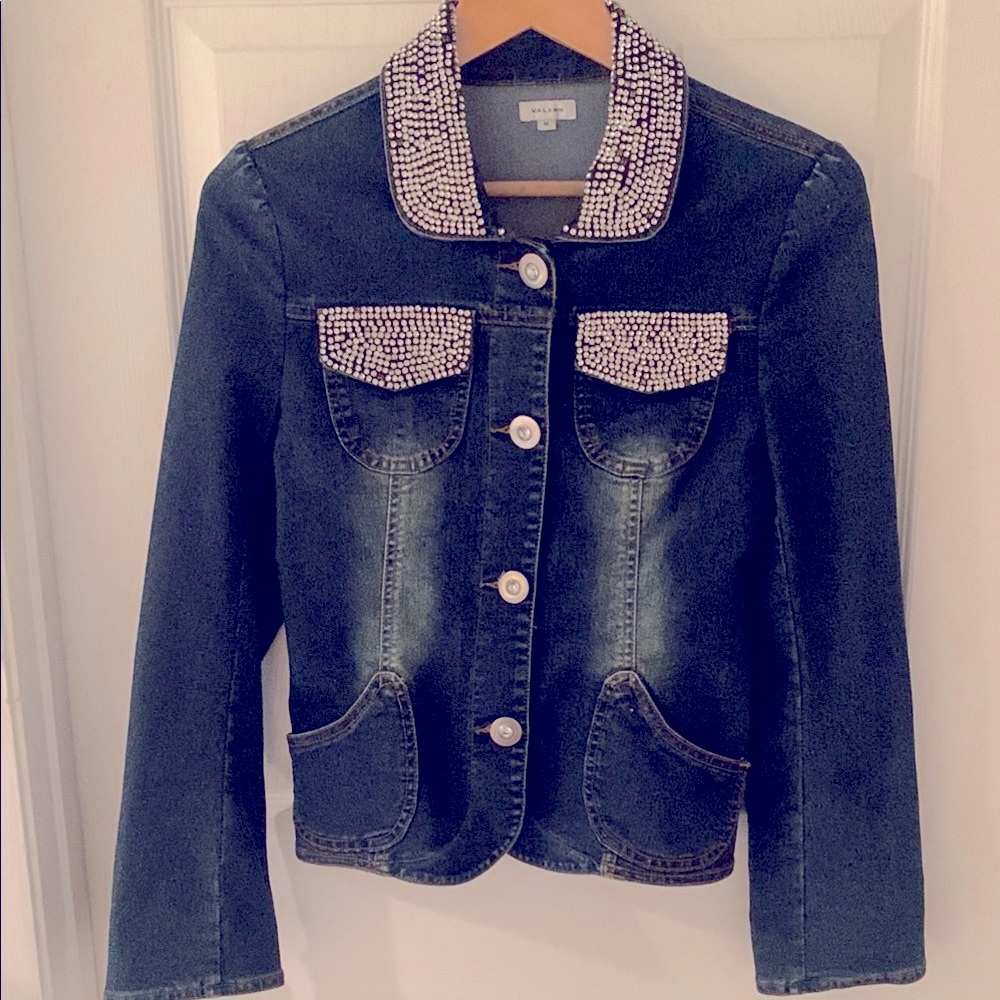 Rhinestone Embellished Blue Jean Jacket 💙🩵💙🩵💙